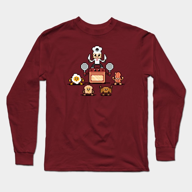 Breakfast Warriors! Long Sleeve T-Shirt by The_Oluk